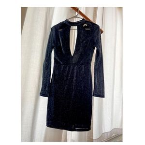 Charlotte Russe Long Sleeve Sparkle Cocktail Dress
